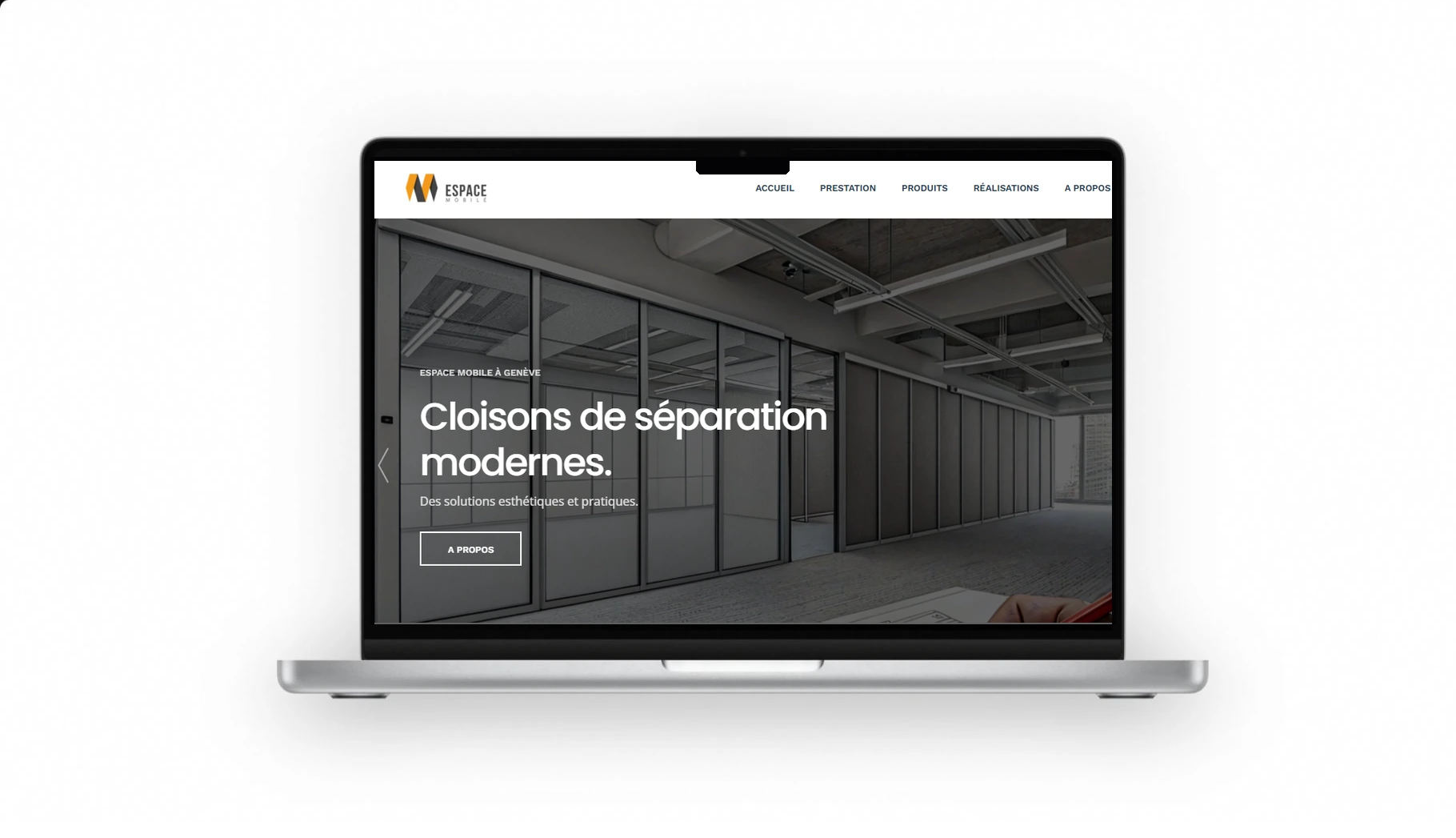 Mock-up Mac du site Espace Mobile
