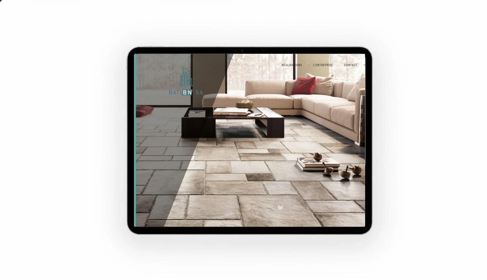 Mock-up iPad du site BATIBN SA