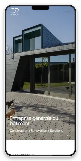 Capture responsive du site DR Renov Sàrl sur smartphone