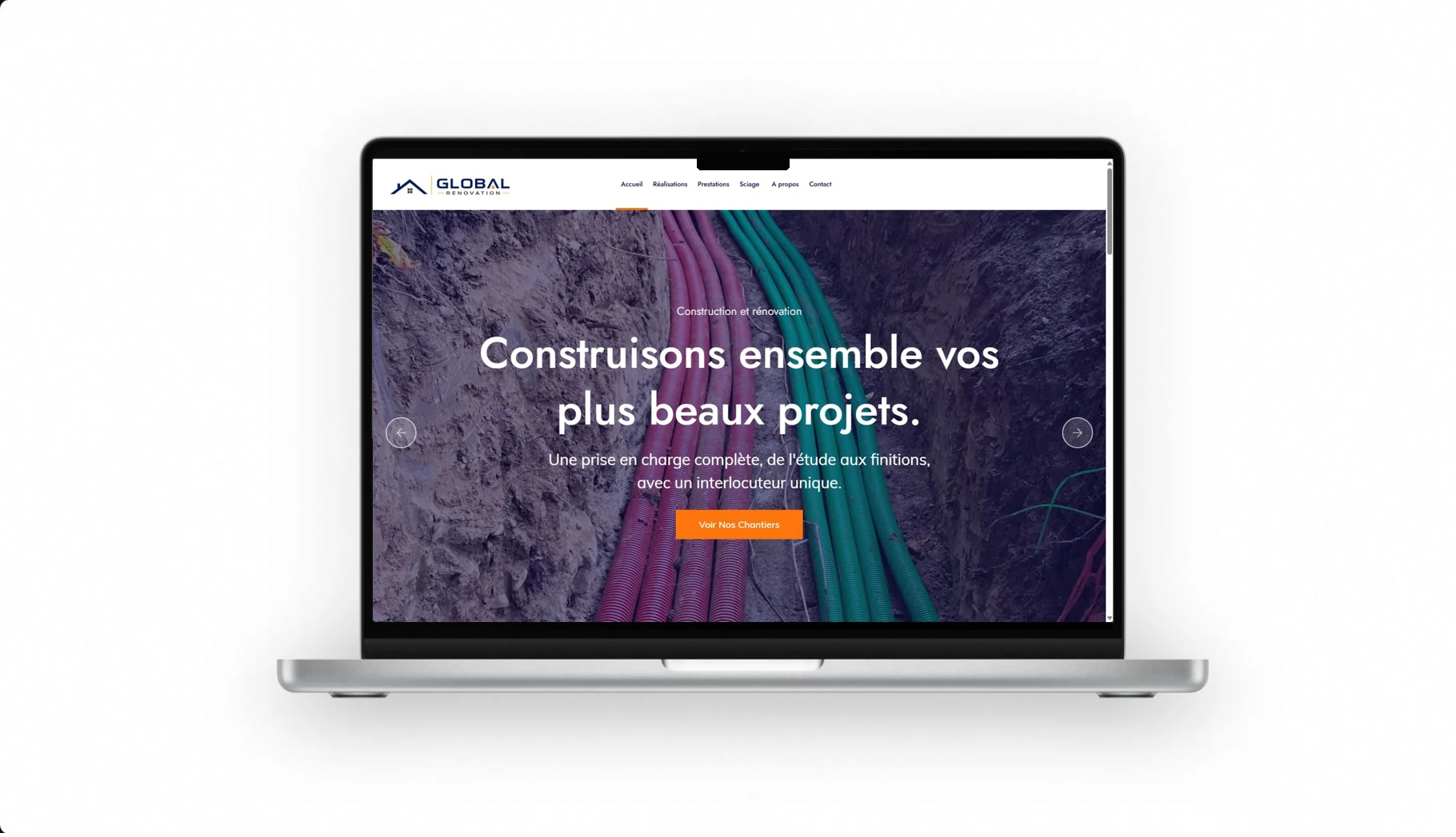 Mock-up Mac du site Global Renovation
