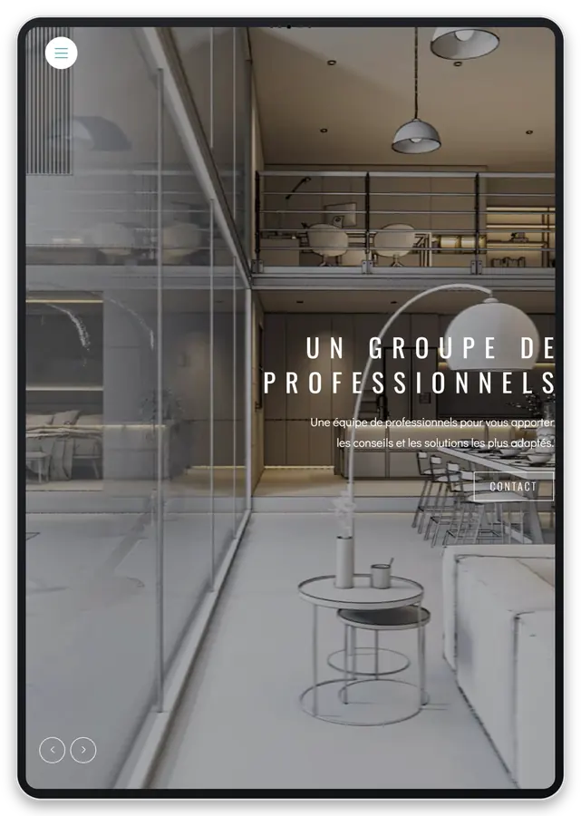Capture responsive du site ID Groupe sur tablette
