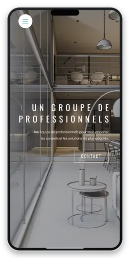 Capture responsive du site ID Groupe sur smartphone