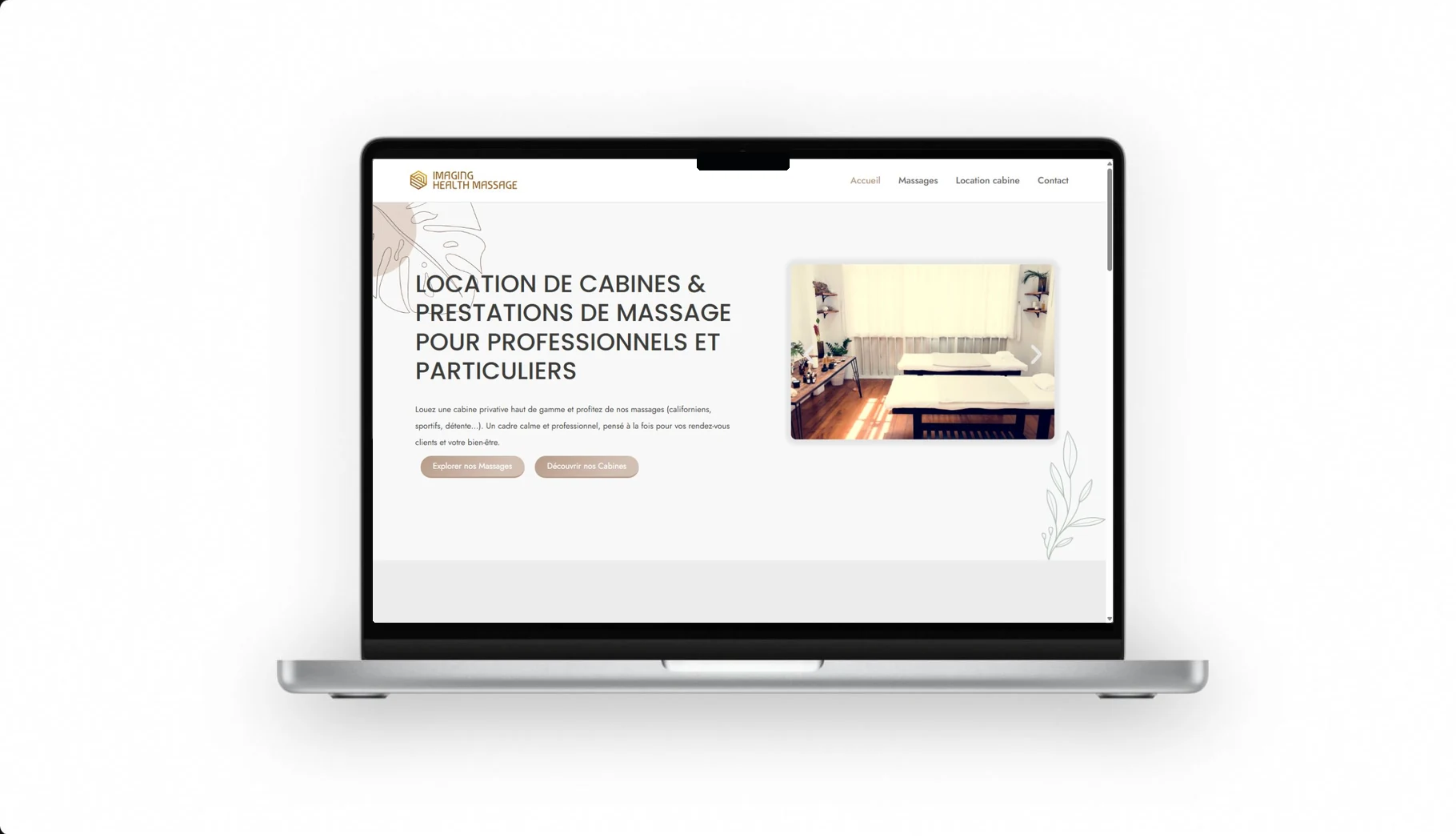 Mock-up Mac du site Imaging SA