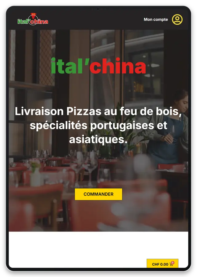 Capture responsive du site ItalChina sur tablette