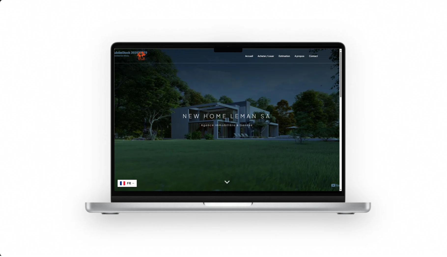 Mock-up Mac du site New Home Léman SA
