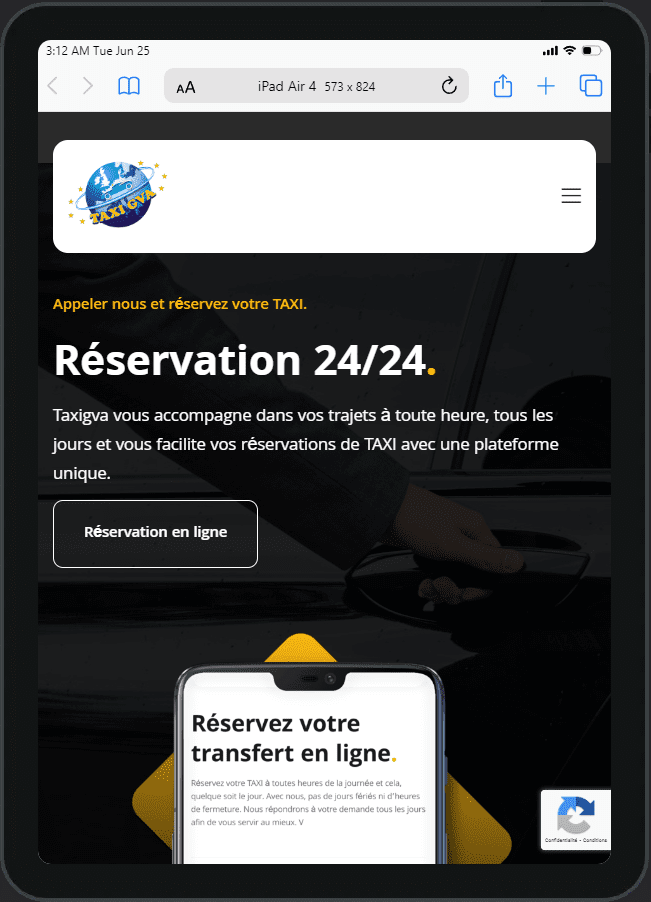 Refonte Site Web Taxi GVA