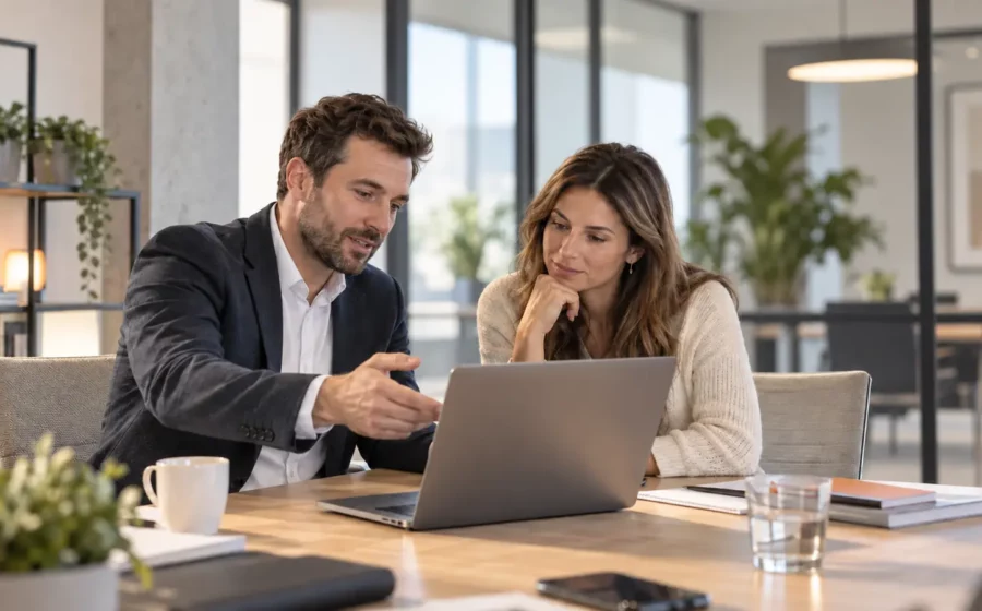 Échange entre une entreprise et une agence web à Genève